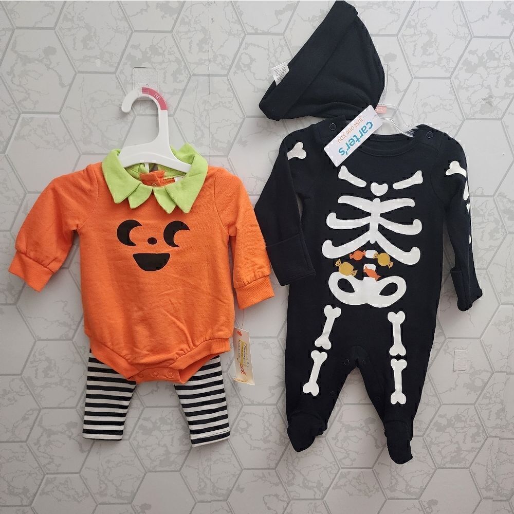 Nwt Halloween Baby Clothes Bundle,  Size NB